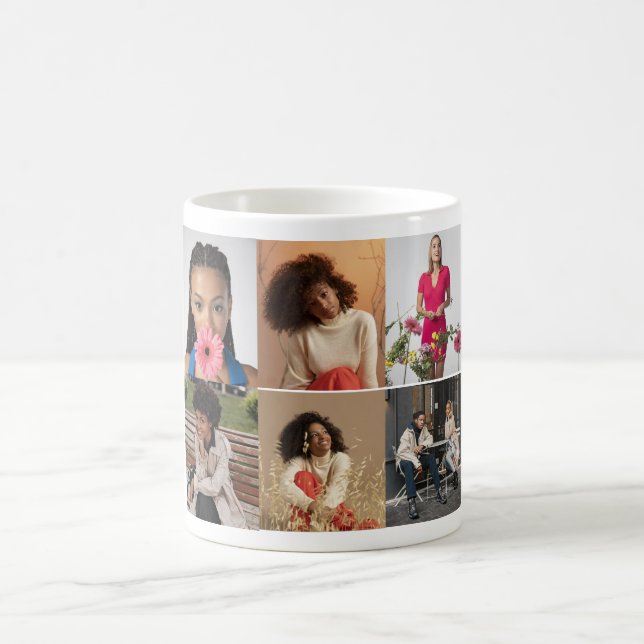 Design Your Own 6 Photo Collage Coffee Mug (Center)