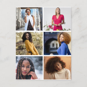 Design Your Own 6 Photo Collage Postcard