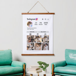 Design Your Own 7 Photo Collage Hanging Tapestry