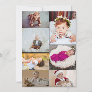 Design Your Own 7 Photo Collage Holiday Card
