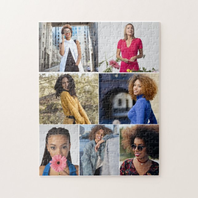 Design Your Own 7 Photo Collage Jigsaw Puzzle (Vertical)
