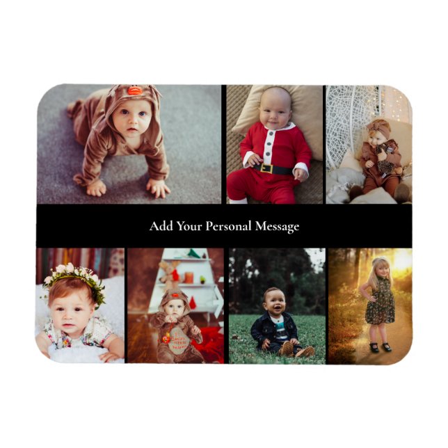 Design Your Own 7 Photo Collage Magnet (Horizontal)
