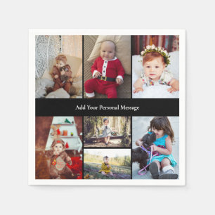 Design Your Own 7 Photo Collage Napkin