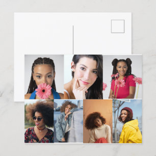 Design Your Own 7 Photo Collage Postcard
