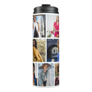 Design Your Own 7 Photo Collage Thermal Tumbler