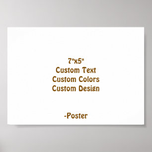 Design Your Own 7"x5" Matte Poster