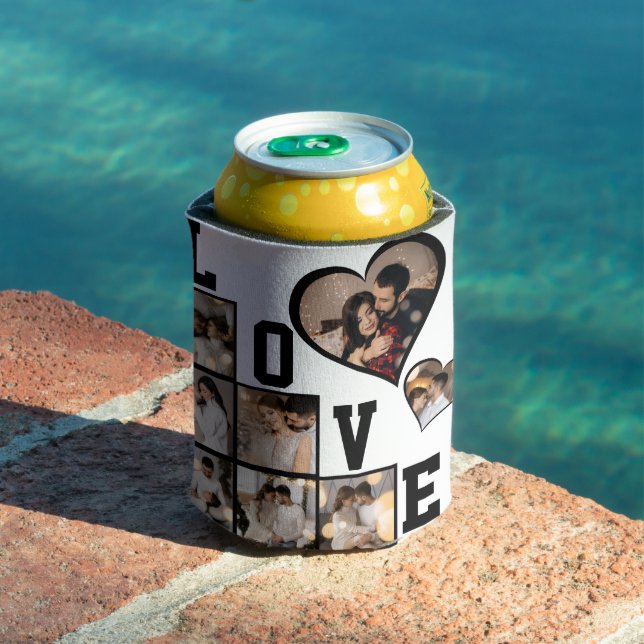 Design Your Own 8 Photo Collage Can Cooler (In Situ Pool)