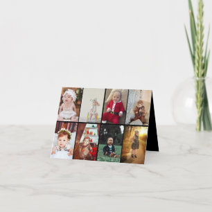 Design Your Own 8 Photo Collage Holiday Card