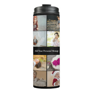 Design Your Own 8 Photo Collage Thermal Tumbler
