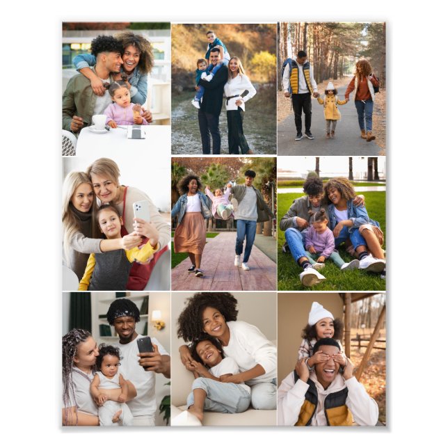 Design Your Own 9 Photo Collage (Front)
