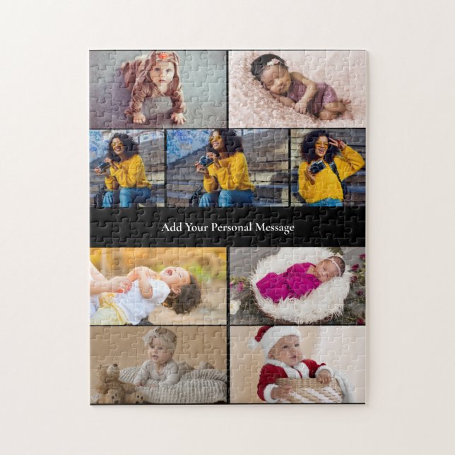 Design Your Own 9 Photo Collage Jigsaw Puzzle (Vertical)