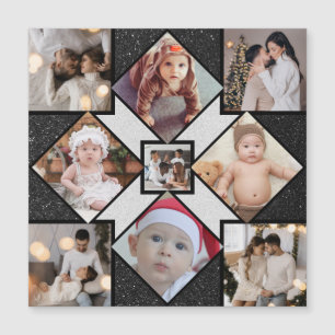 Design Your Own 9 Photo Collage Magnetic Invitation