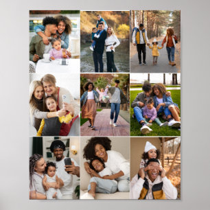 Design Your Own 9 Photo Collage Poster