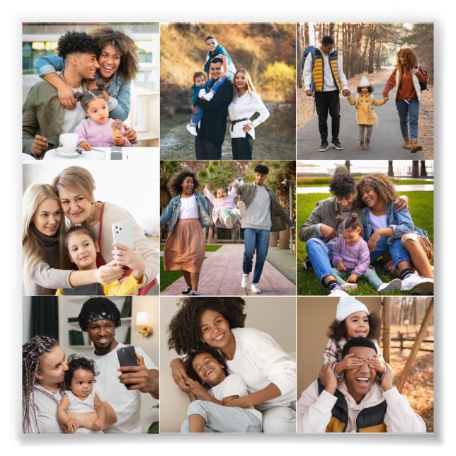 Design Your Own 9 Photo Collage Print (Front)