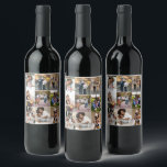Design Your Own 9 Photo Collage Wine Label<br><div class="desc">Customise your own personal photography. You can make this custom product for special occasions like weddings,  birthdays,  Christmas,  Holidays,  Memorials,  Graduation,  Anniversaries and more. It can also be given as a gift to your best friend,  close friend,  family,  and relatives.</div>