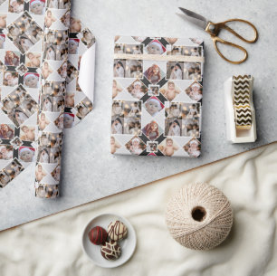 Design Your Own 9 Photo Collage Wrapping Paper