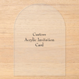 Design Your Own Acrylic Invitation Card
