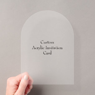 Design Your Own Acrylic Invitation Card