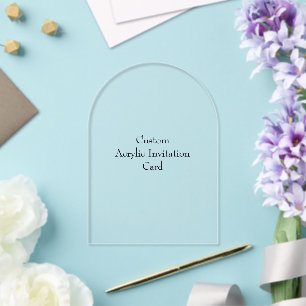 Design Your Own Acrylic Invitation Card