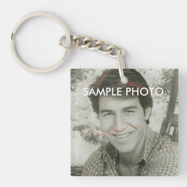 Design Your Own Add Your Photo Key Ring (Front)