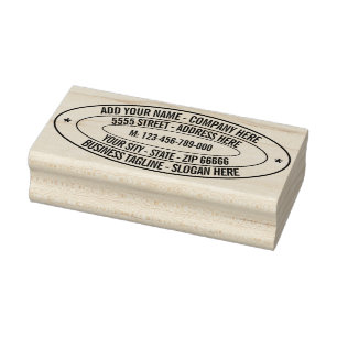 Design Your Own Address Oval Rubber Stamp
