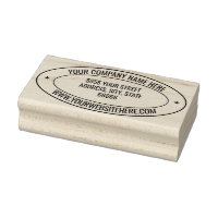 Design Your Own Address Oval Rubber Stamp Template