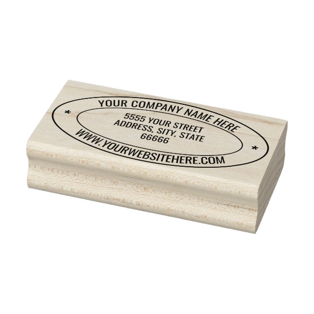 Design Your Own Address Oval Rubber Stamp Template (Stamp)