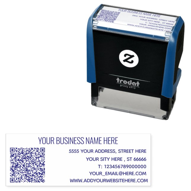 Design Your Own Address QR Code Stamp Template (In Situ)