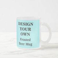 Design Your Own Beer Mug - Light Blue