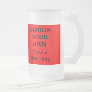 Design Your Own Beer Mug - Red and White