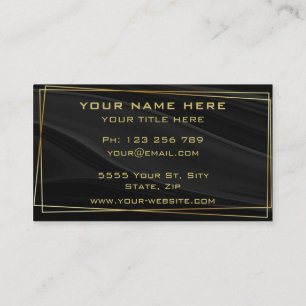 Design Your Own Black Gold Business Card Template