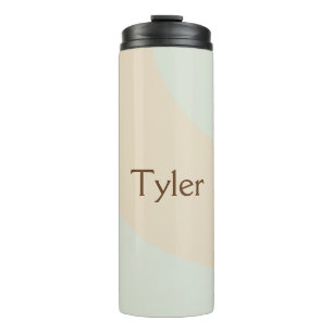 Design your own Blue and Tan Swirls Thermal Tumbler