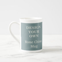 Design Your Own Bone China Mug - Teal