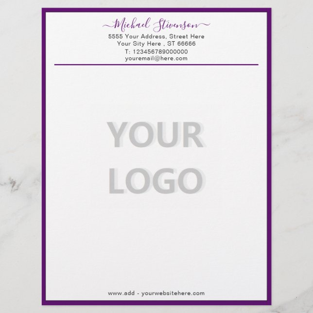 Design Your Own Branded Letterhead Template (Front)