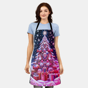 Design Your Own Bright Merry Christmas Tree Cooks Apron
