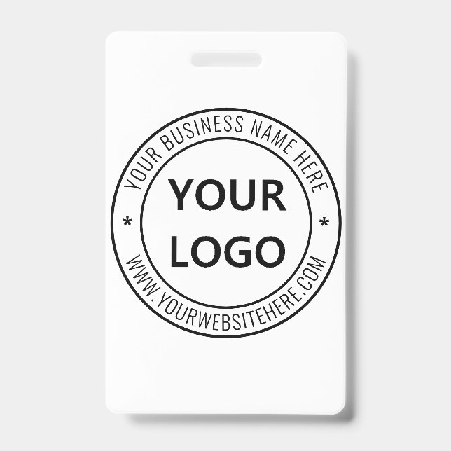 Design Your Own Business Badge Template with Logo ID Badge (Front)