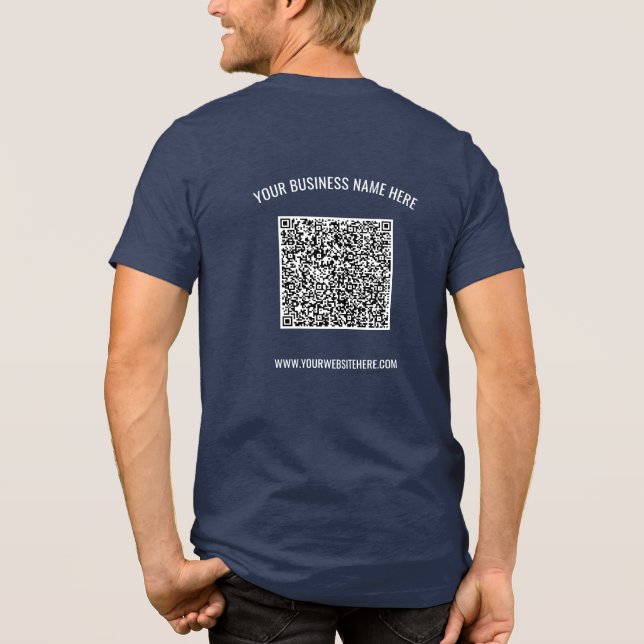 Design Your Own Business Branded QR Code Example Tri-Blend Shirt (Back)