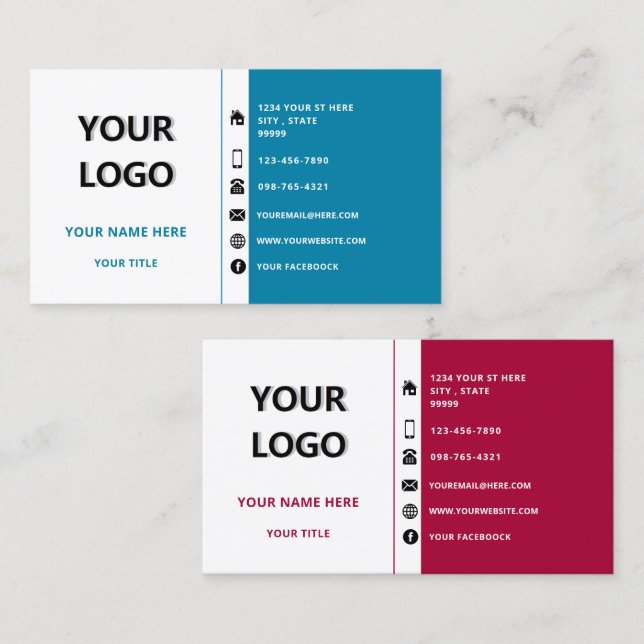 Design Your Own Business Card Example (Front/Back)