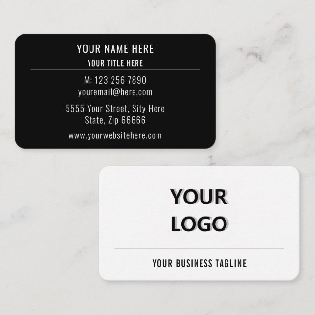 Design Your Own Business Card Template with Logo (Front/Back)