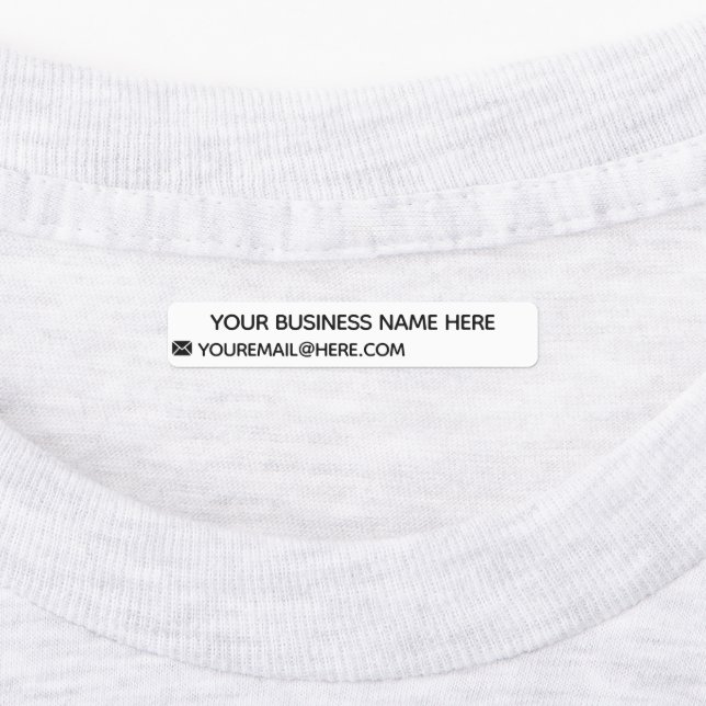 Design Your Own Business Labels Custom Text Info (Affixed)