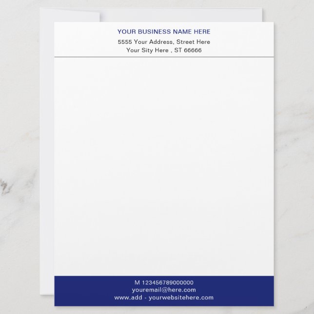 Design Your Own Business Logo Letterhead Template (Front)