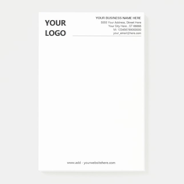Design Your Own Business Post-it® Notes Example (Front)
