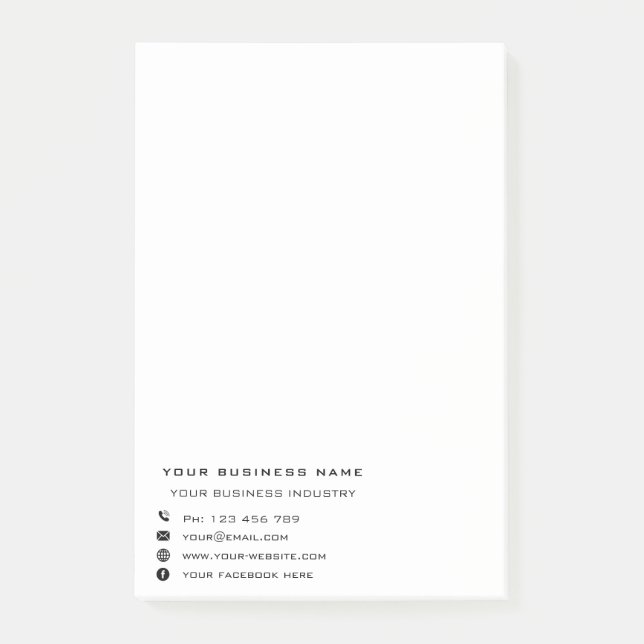 Design Your Own Business Post-it® Notes Template (Front)