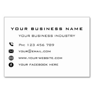 Design Your Own Business Table Number Template