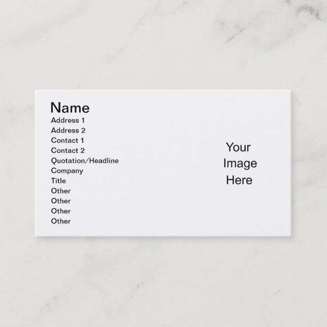 Design Your Own Businesscard Business Card (Front)