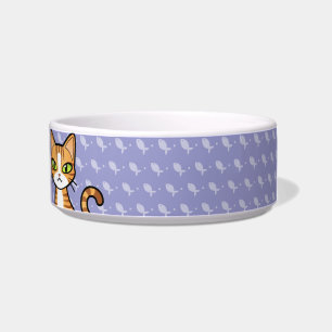 Design Your Own Cartoon Cat (customisable name) Bowl