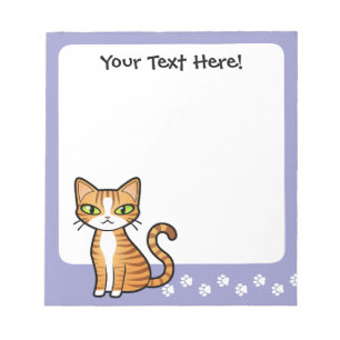 Design Your Own Cartoon Cat Notepad