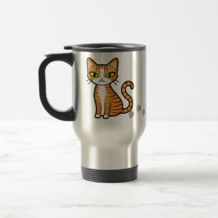 Design Your Own Cartoon Cat Travel Mug