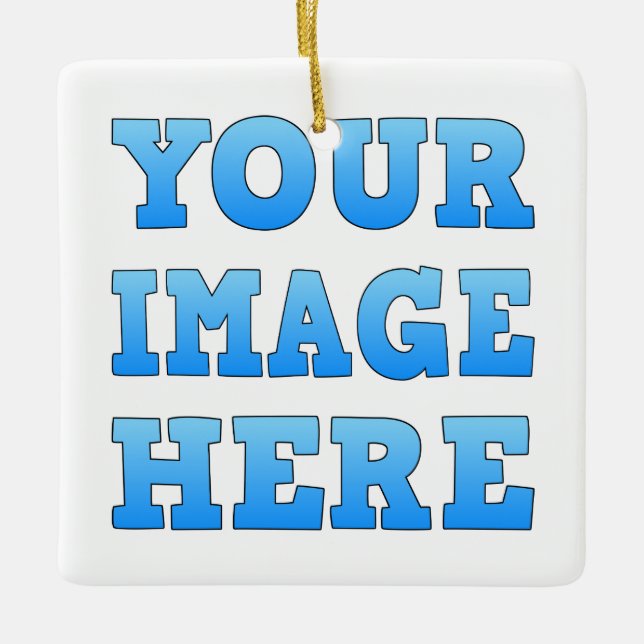 Design Your Own Ceramic Square Ornament (Front)
