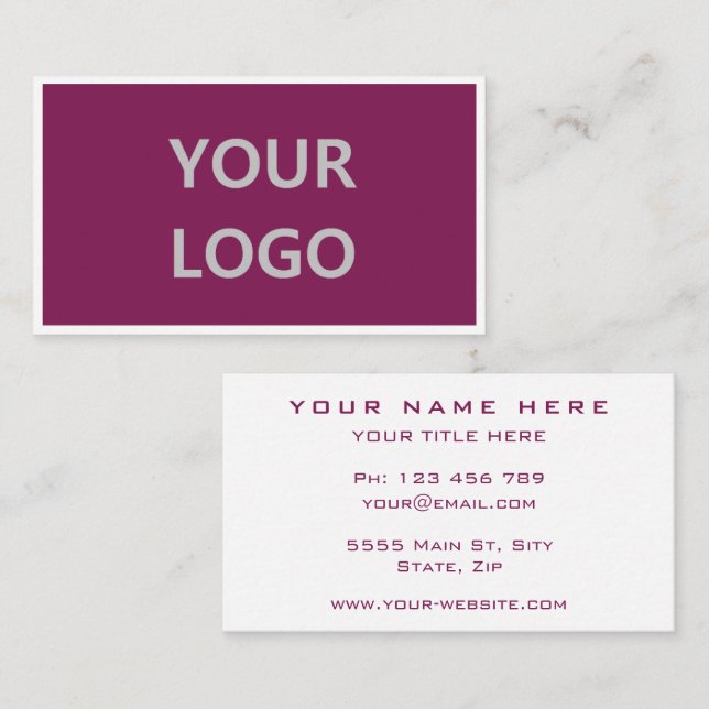 Design Your Own Colour Business Card Temolate (Front/Back)